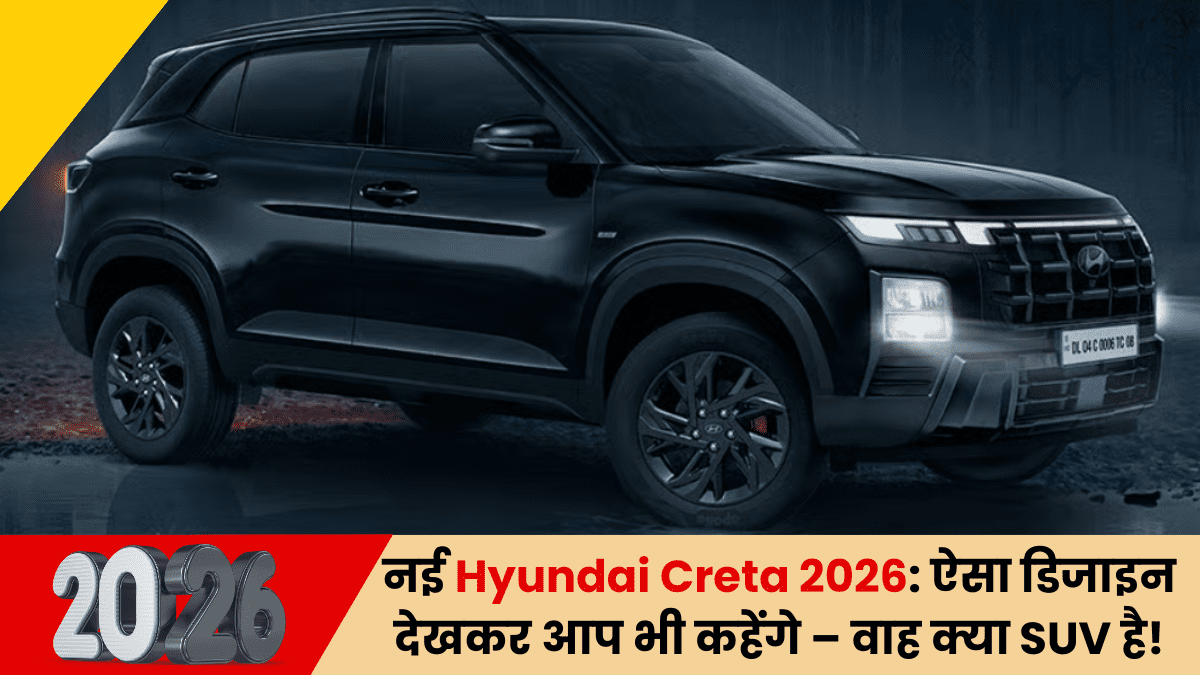 नई Hyundai Creta 2026 का शानदार फ्रंट डिजाइन और मॉडर्न लुक