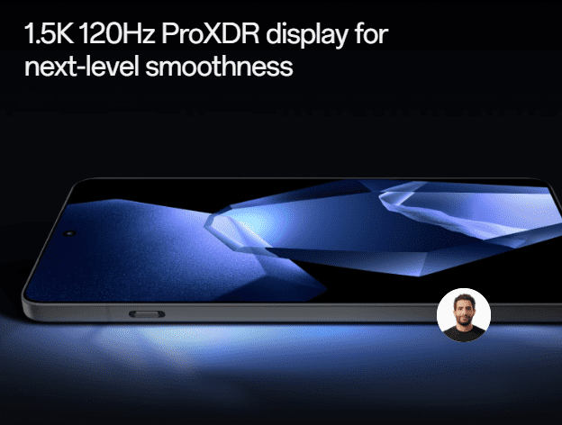 OnePlus 13R front display with AMOLED screen and slim bezels